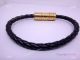 AAA Replica Mont Blanc Bracelet - Black & Gold - Montblanc Bangle Jewelry (3)_th.jpg